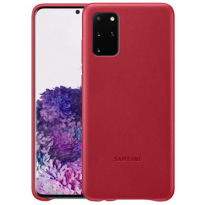 Луксозен гръб от естествена кожа оригинален EF-VG985LREGEU за Samsung Galaxy S20 Plus G985 червен